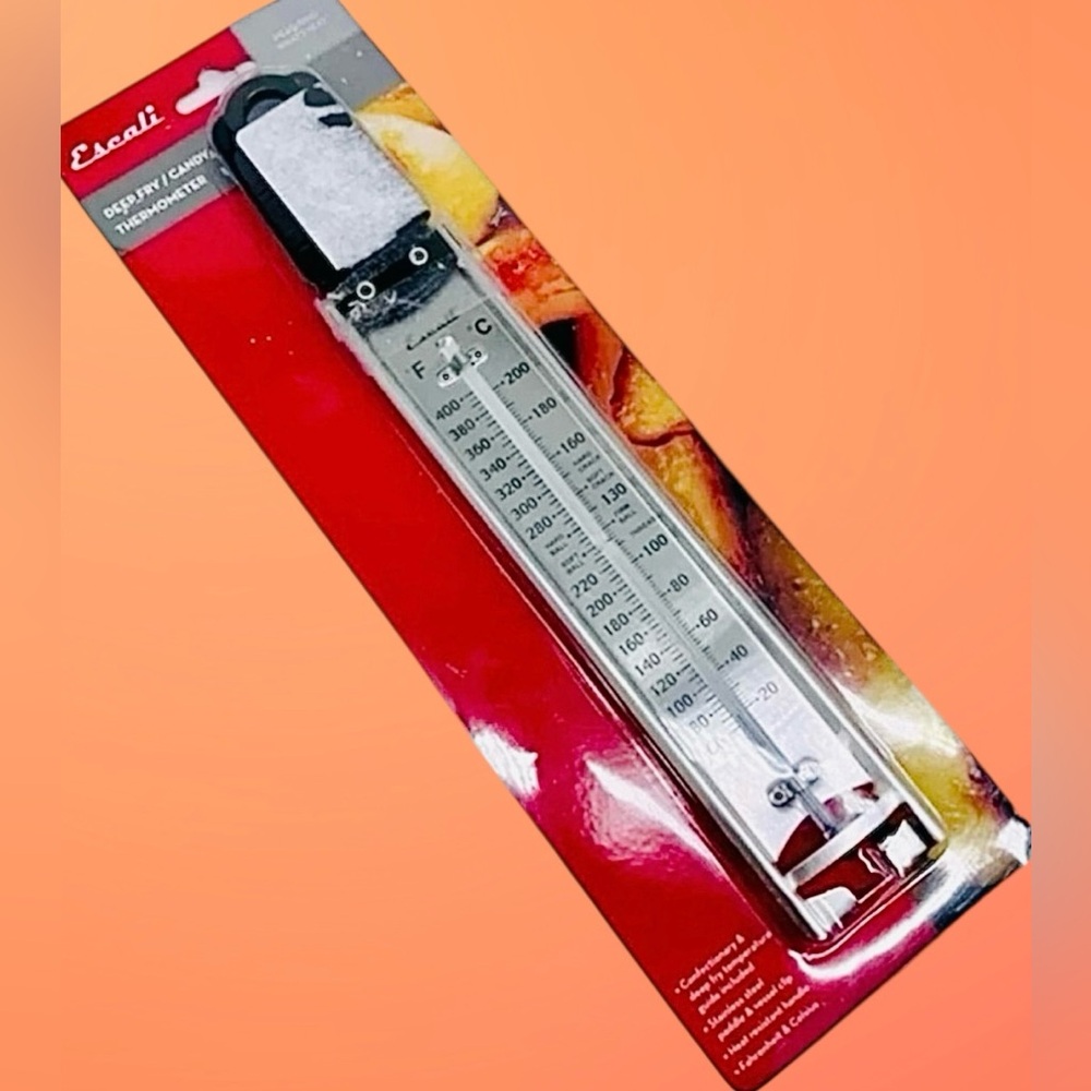 New Escali Stainless Steel Deep Fry Candy Thermometer for Cooking & Baking